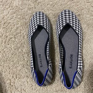 Rothy’s “The Fiat” Picnic Gingham Knit Slip On Ballet Flats